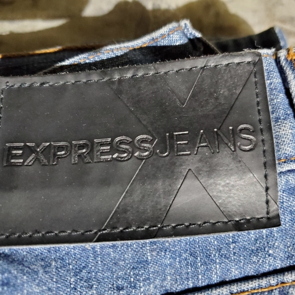 Express wide leg Blue Jeans 38X30 - Picture 3 of 5